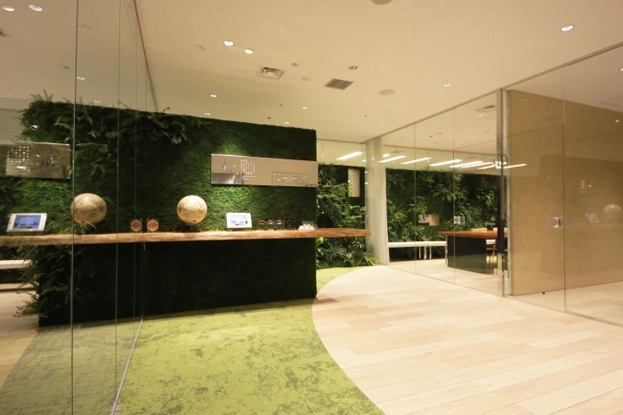 約15ｍのグリーンウォール。バイオフィリックデザインオフィスが完成しました。