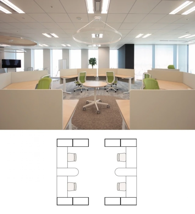 ベンゼン・背面型レイアウト