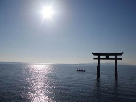 08：30　第1ポイント/琵琶湖白髭神社　